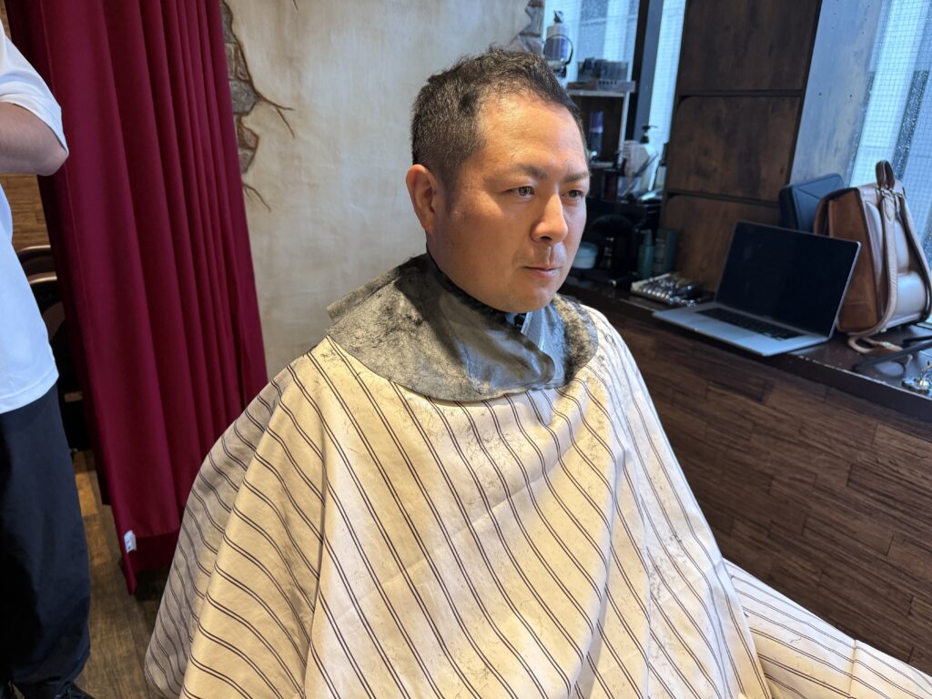 最後のスタイリングをしていないけど、既にいい感じの髪型になってきました。