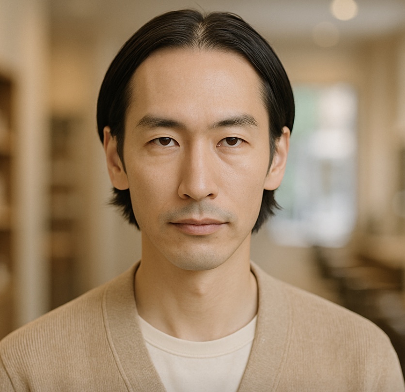 センターパート・O字ハゲ対応スタイル