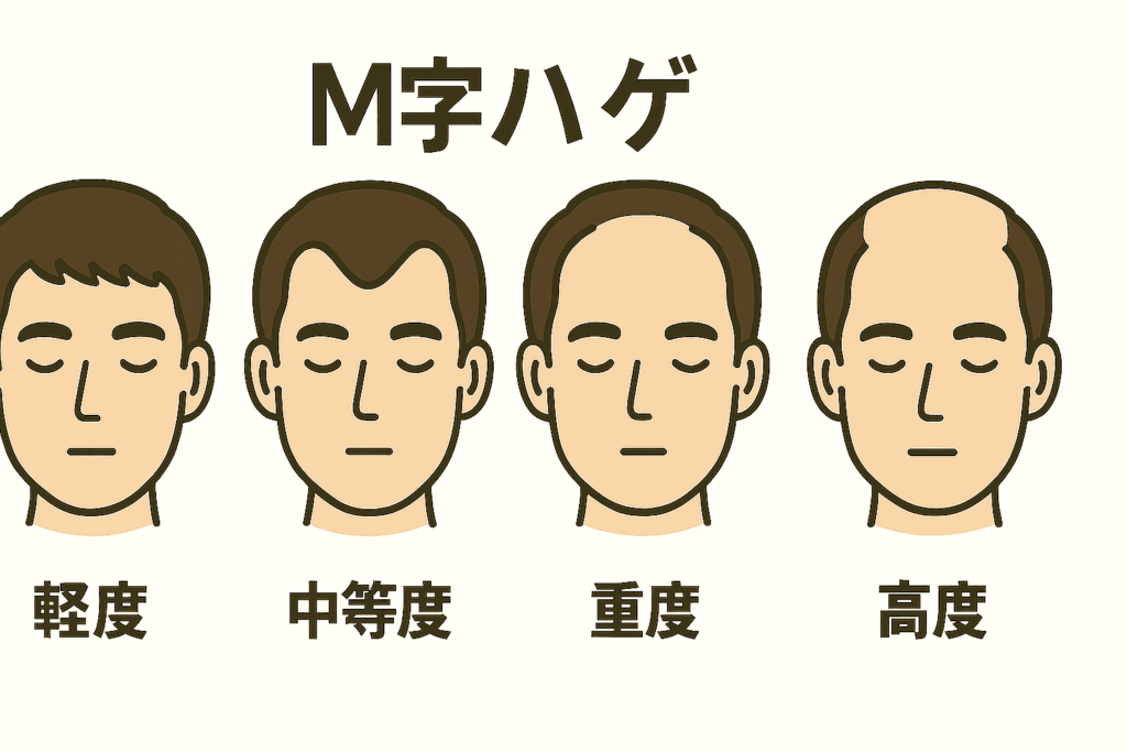 M字ハゲの進行状態