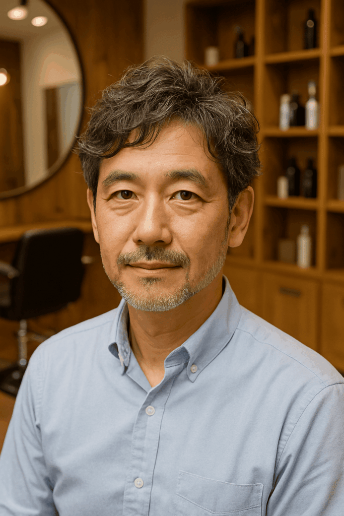 ５０代　ショートレイヤー×軽いパーマ