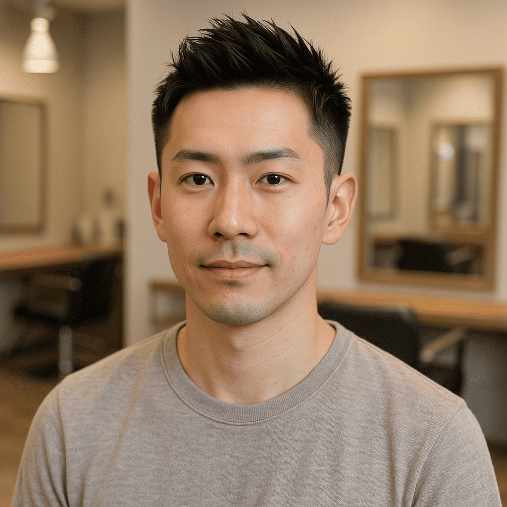 ベリーショート&アップバング 薄毛 髪型 銀座 美容室 SARUTAHIKO