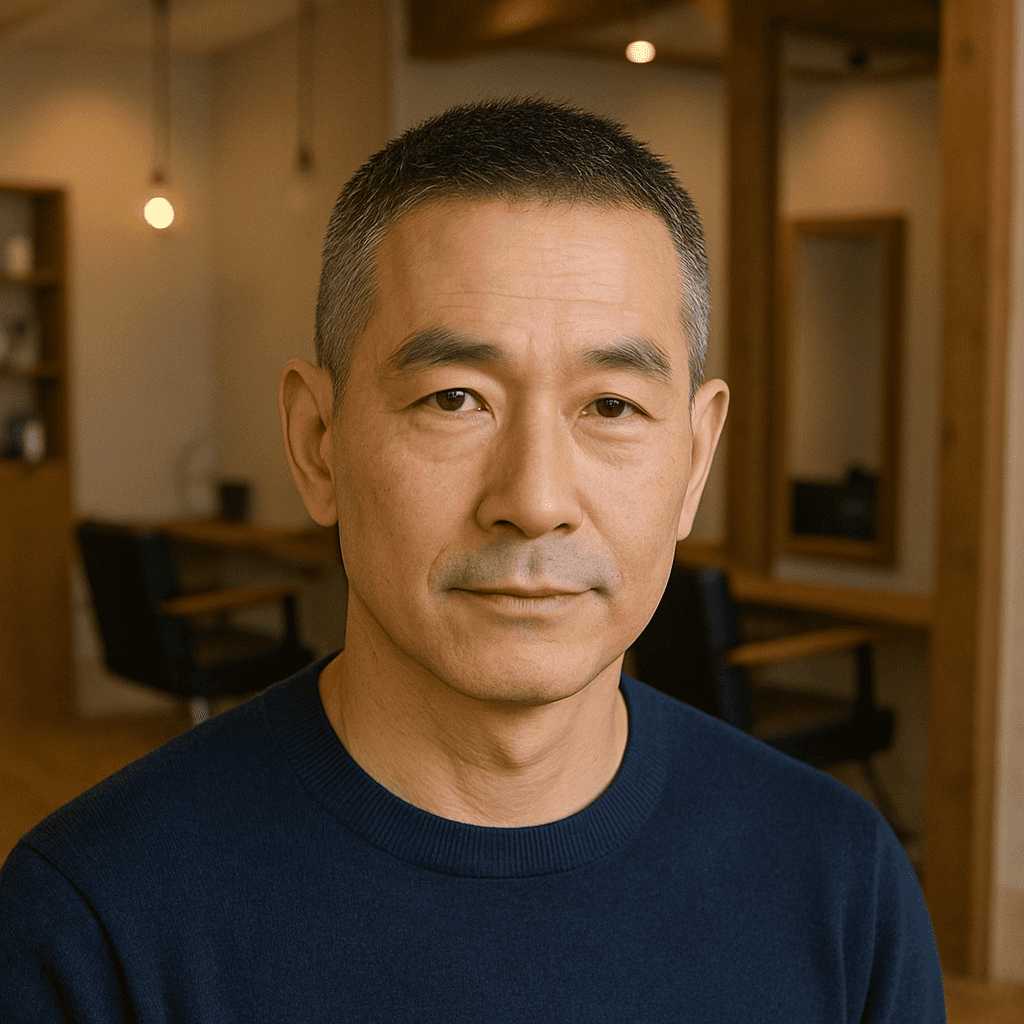 50代薄毛に似合うメンズカット 銀座 美容室　SARUTAHIKO　スマートショート