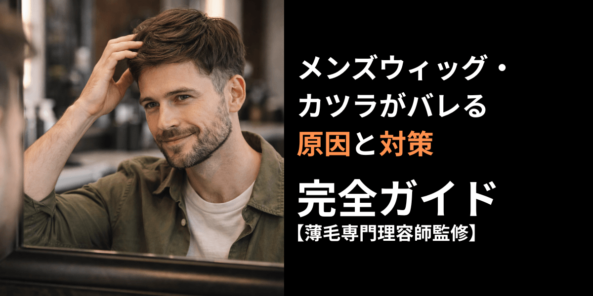 男性必見】ウィッグ・カツラがバレバレになる原因と対策|自然に見せる 