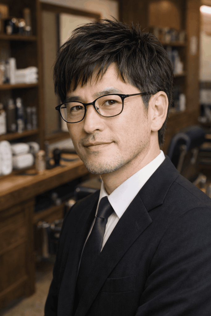 40代　短めのレイヤースタイル