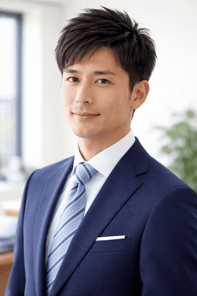 40代のビジネスマン　清潔感ショートスタイル