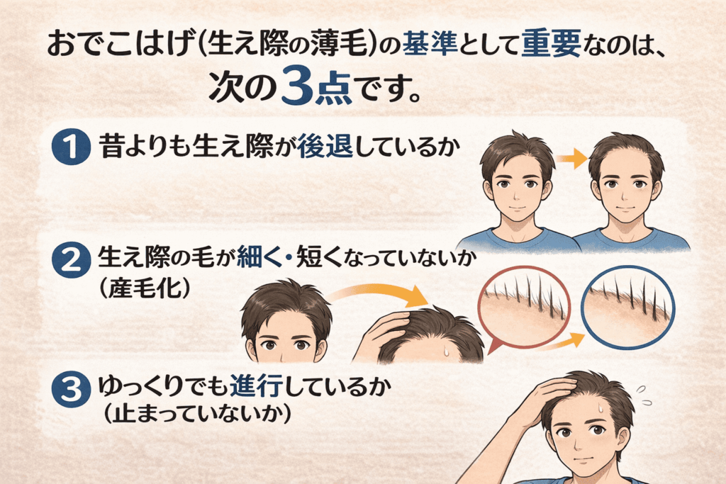 おでこはげの基準