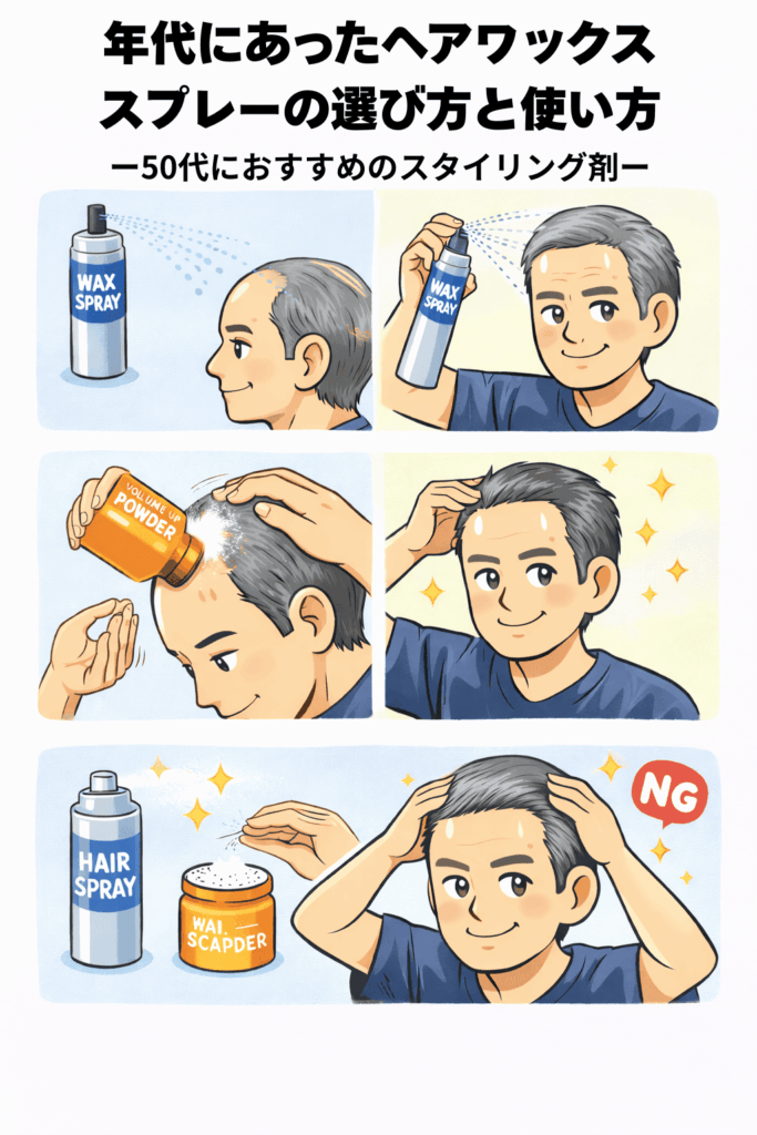 年代にあったヘアワックスとスプレーの選び方 50代におすすめのスタイリング剤