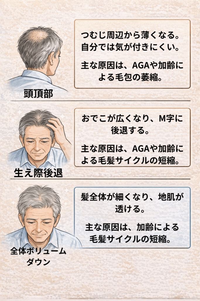 60代男性の薄毛
