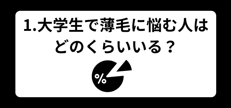大学生　薄毛　１