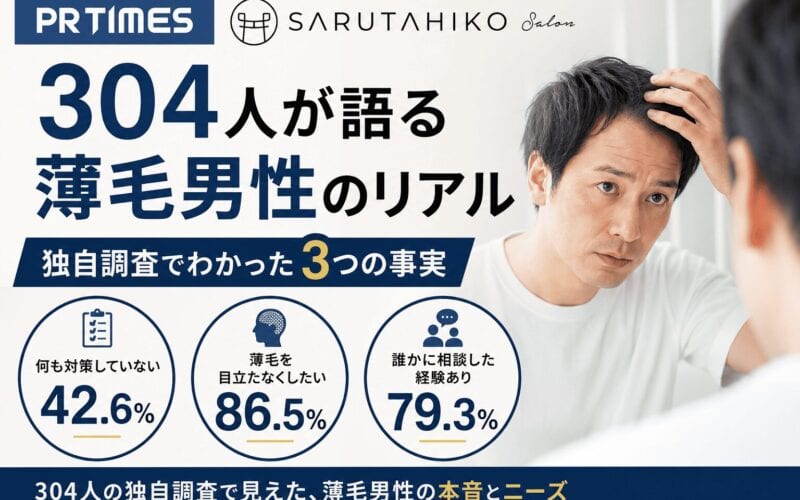 304人が語る薄毛男性のリアル｜独自調査でわかった3つの事実【薄毛男性専門理容師解説】