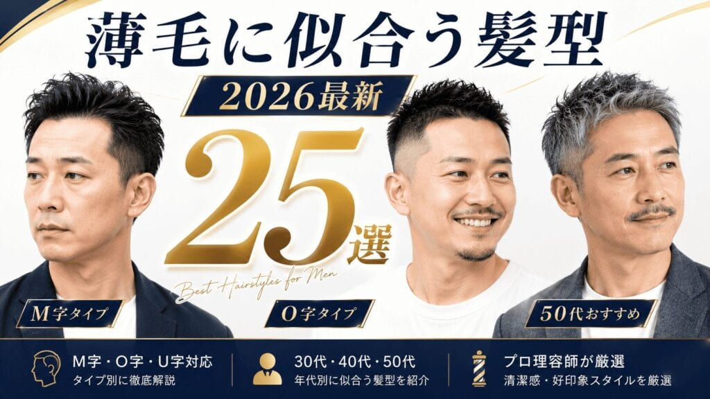 薄毛に似合う髪型2026年最新25　株式会社SARUTAHIKO 薄毛男性専門の理容室SARUTAHIKO