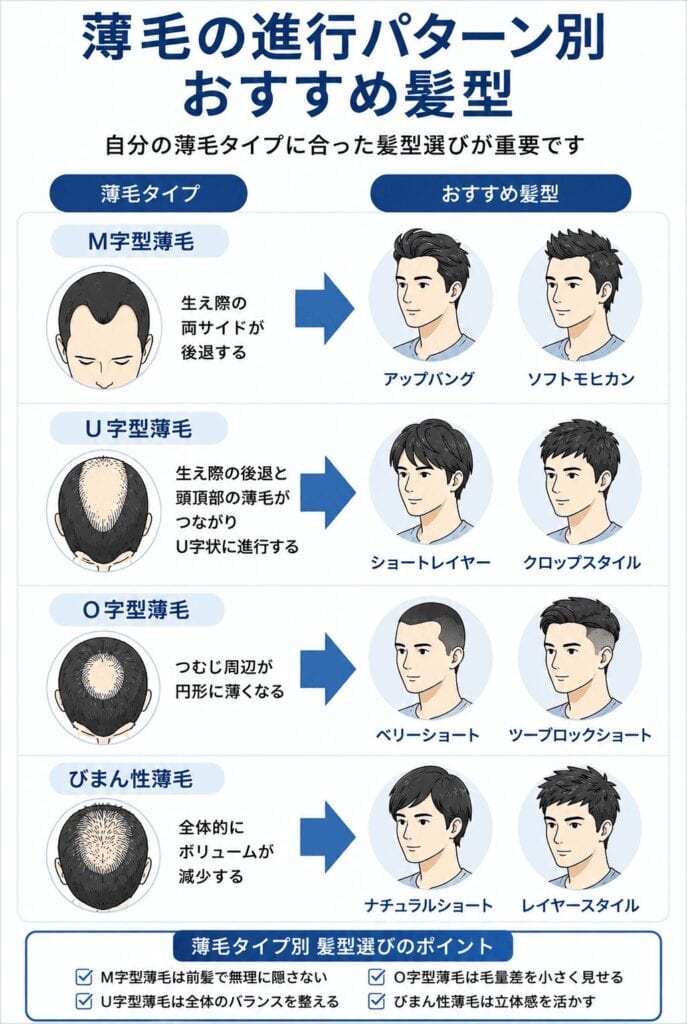 薄毛の進行パターン別　おすすめ髪型
