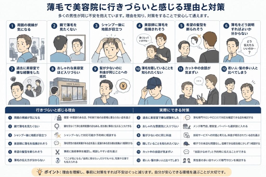 薄毛で美容院に行きづらい理由と対策