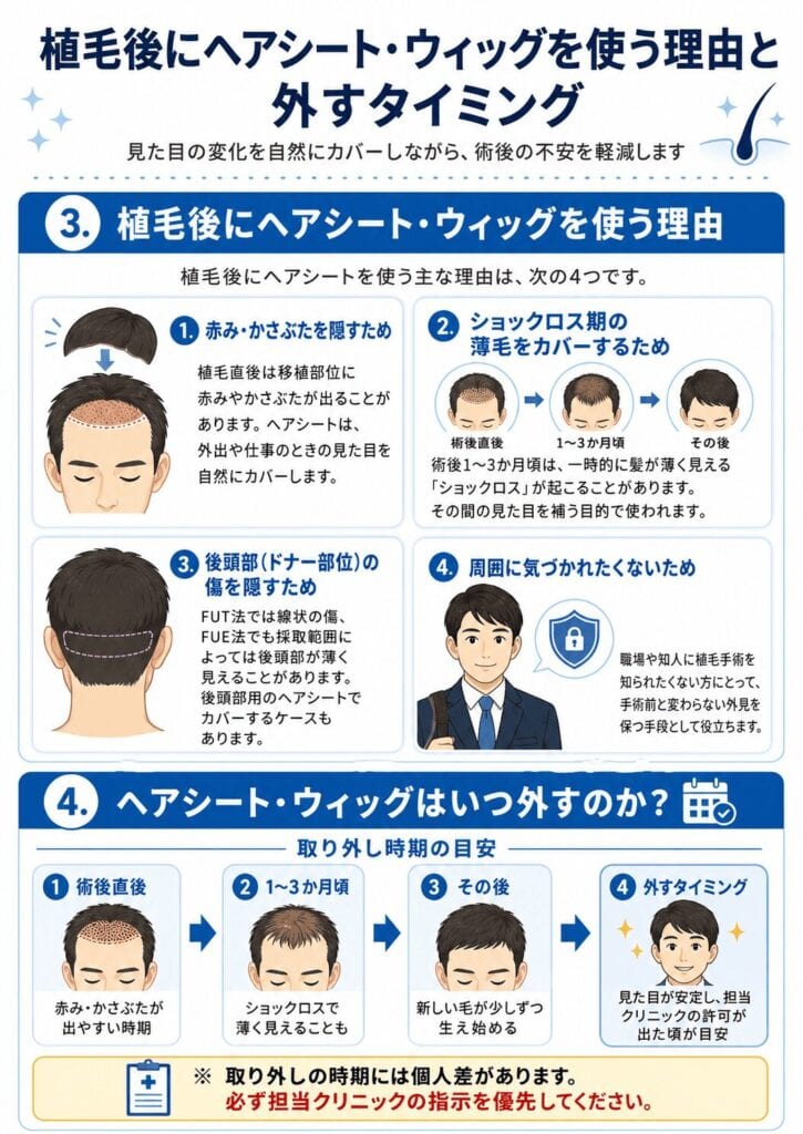 植毛後にヘアシートウィッグを使う理由