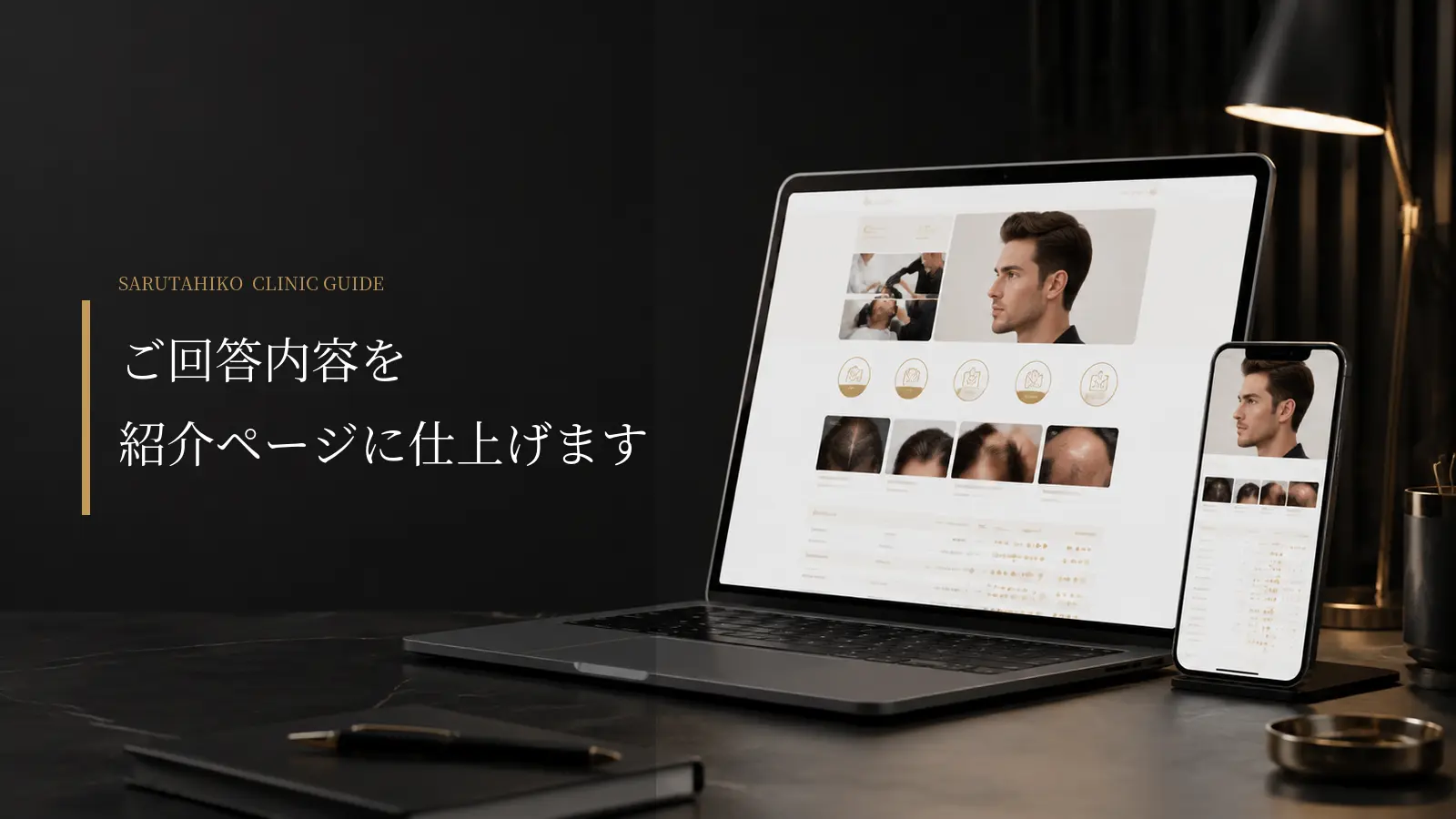 植毛クリニック紹介デモページのイメージ