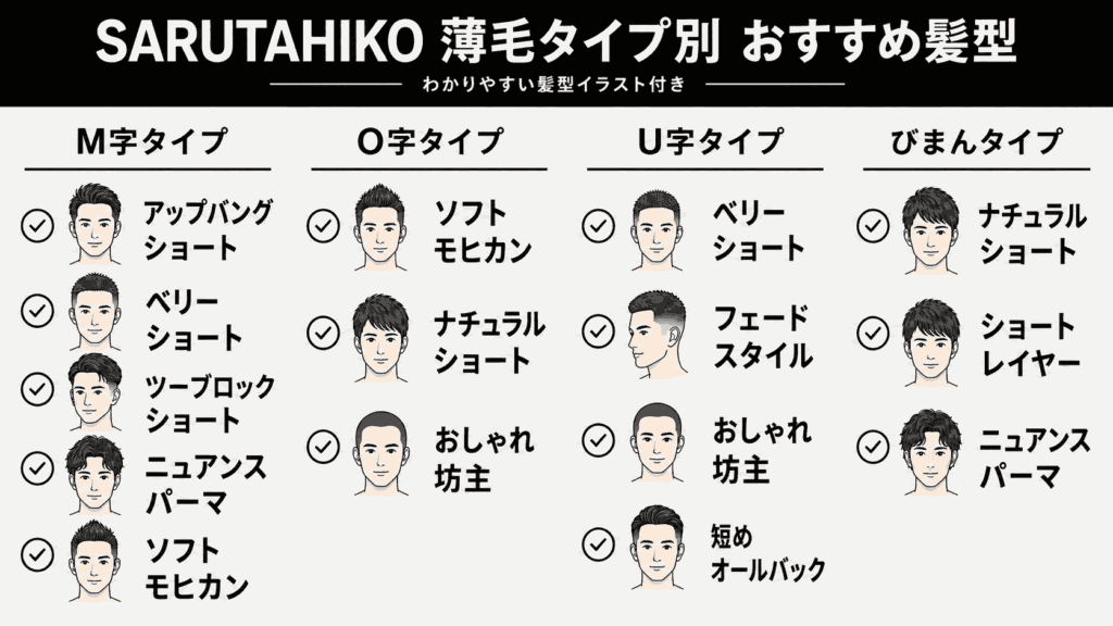 薄毛タイプ別 おすすめ髪型