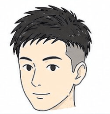 ツーブロックショート