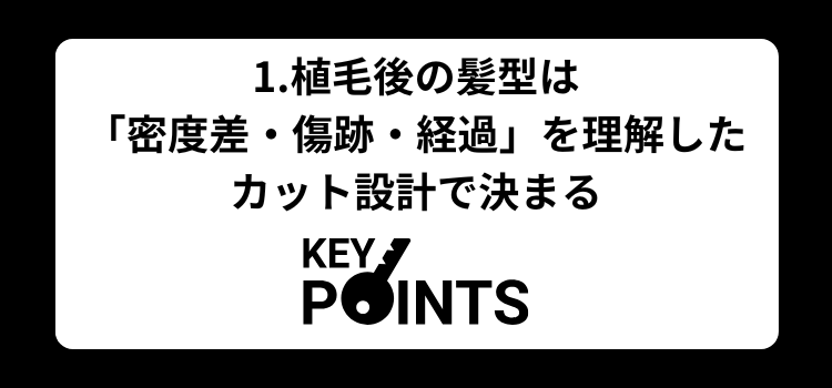 植毛後の髪型 1
