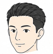 短めオールバック