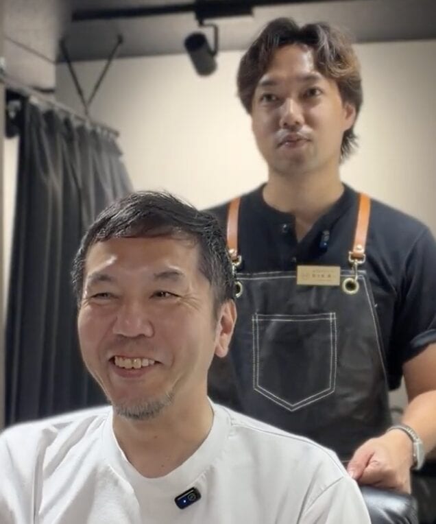 頭頂部・つむじ薄毛と全体のボリューム低下に悩む40代男性のカット前